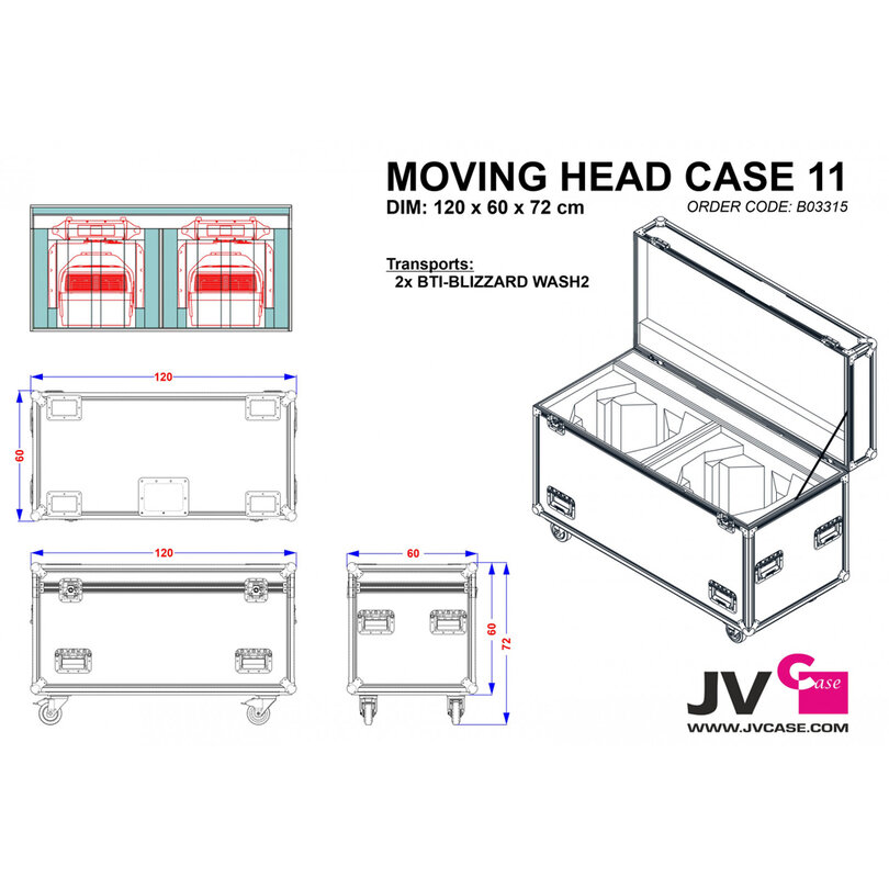 JV Case MOVING HEAD CASE 11 B03315 - 2