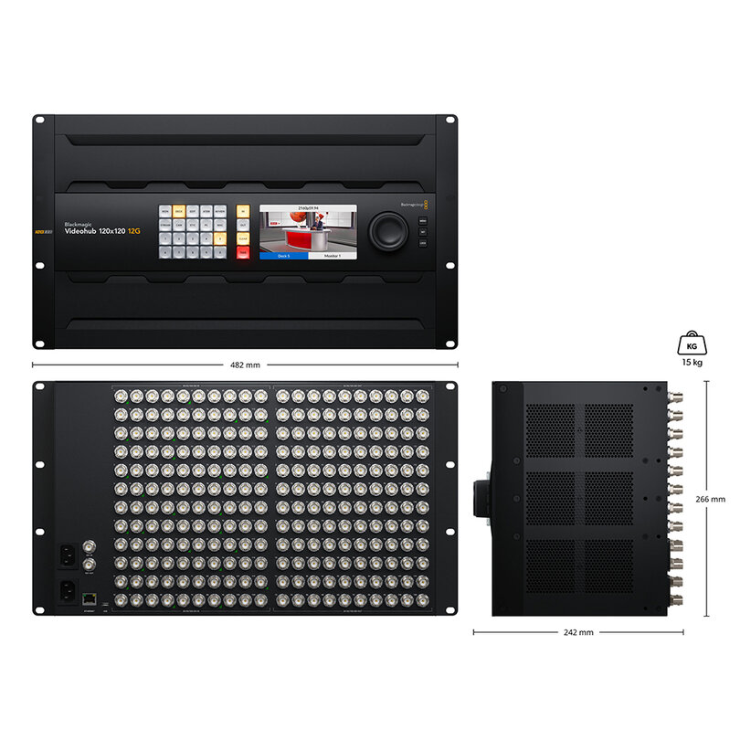 Blackmagic Design Blackmagic Videohub 120x120 12G VHUBSMAS12G120120 - 5