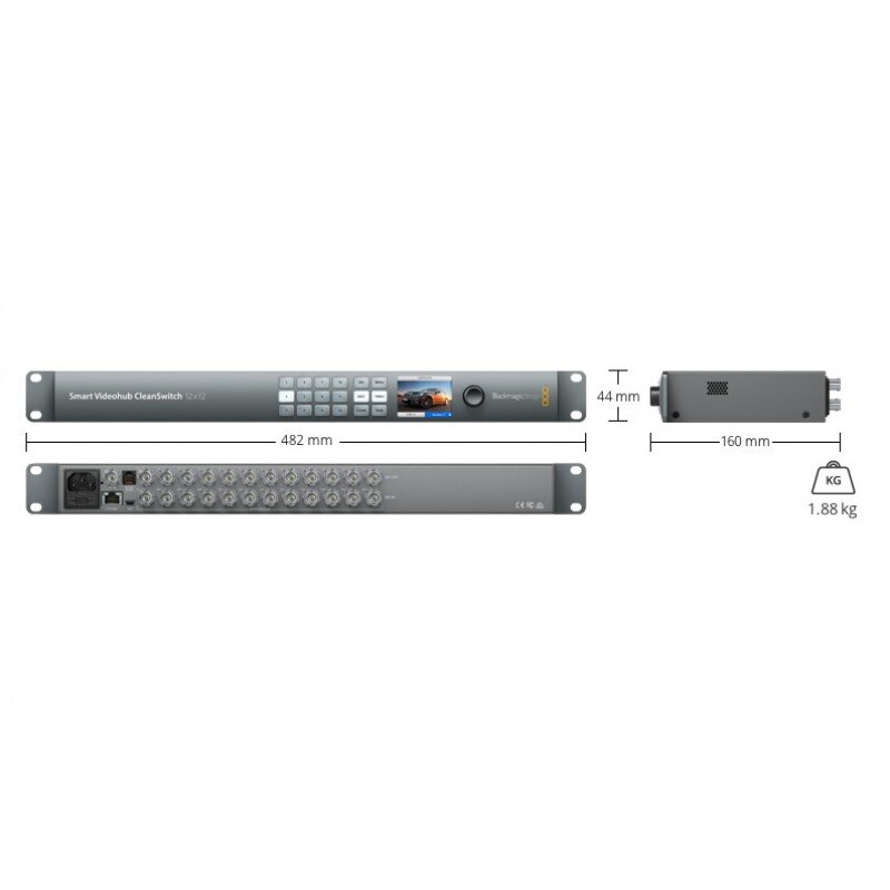 Blackmagic Design Smart Videohub CleanSwitch 12x12 VHUBSMTCS6G1212 - 1