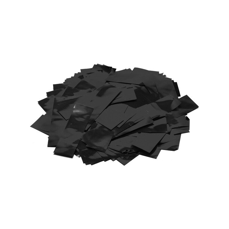 The Confetti Maker Slow-fall metallic confetti rectangles - Black CON10BL