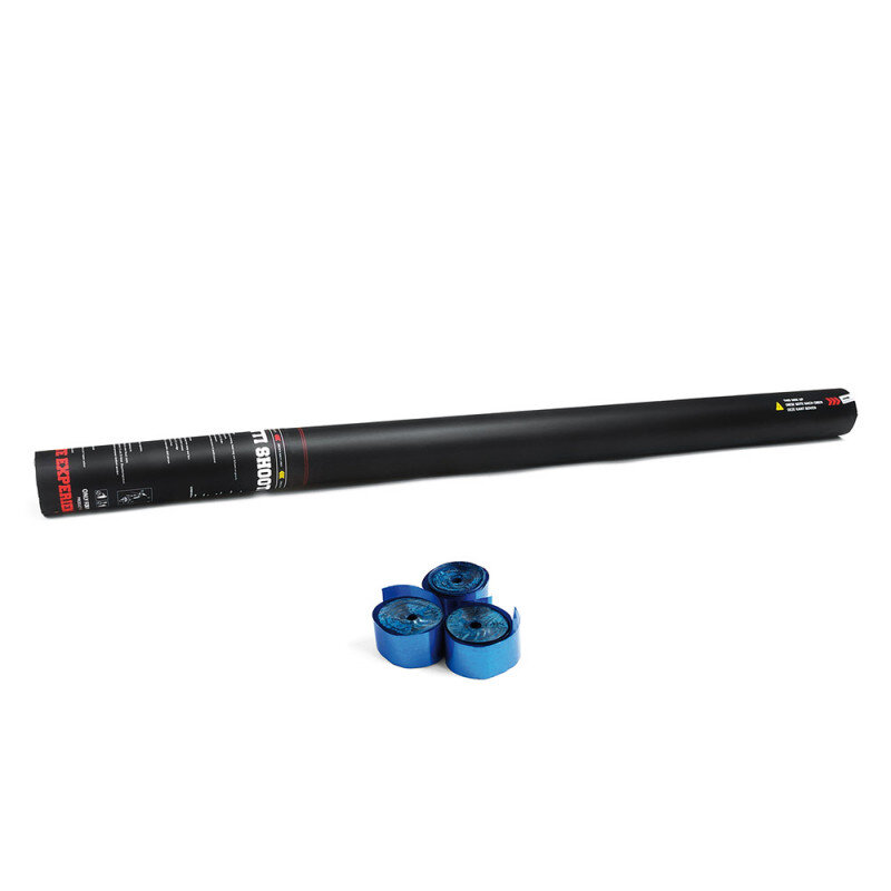 The Confetti Maker Handheld Cannon 80 cm metallic streamer - blue HSC06DB
