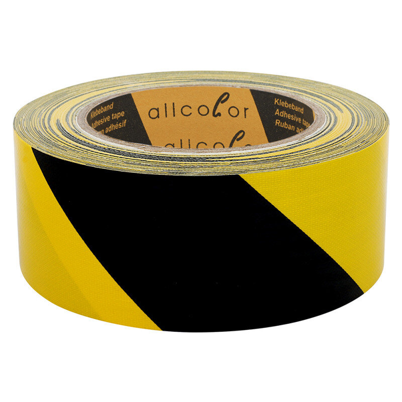 Allcolor Cloth Warning Tape 650 black-yellow 650BG