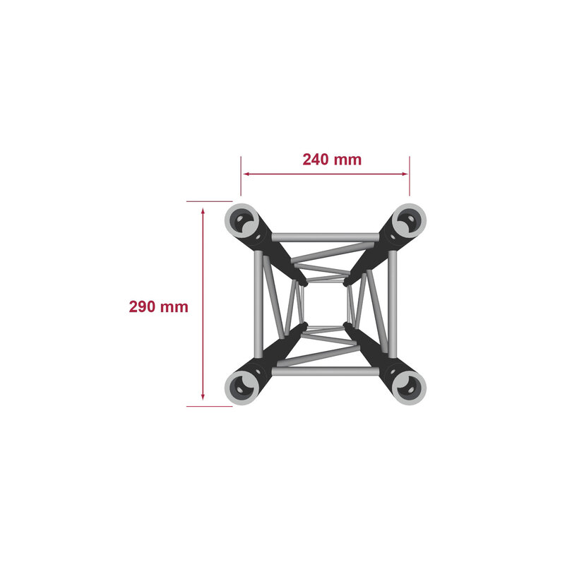 Contestage QUATRO-075 blk - Quatro 290 heavy lg 75cm + couple H11647 - 1