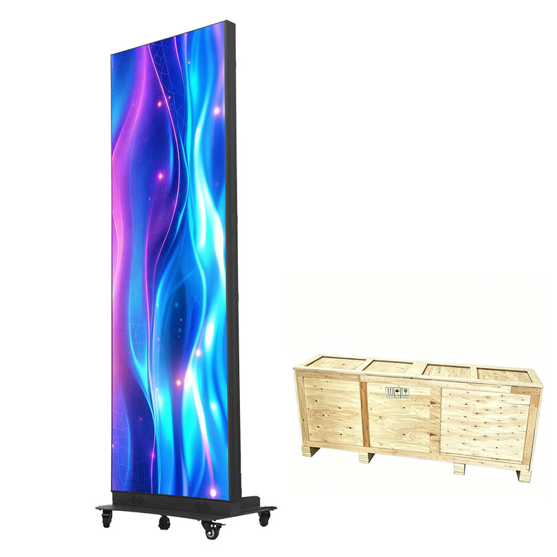 EGO Display P2.5 Foldable Pixel Totem - Indoor in wooden box TOTEM01-P2.5I-F-WB
