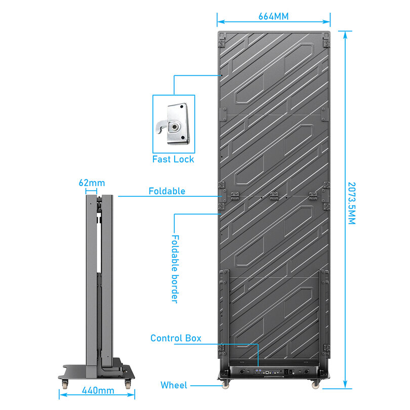 EGO Display P1.53 n°2 Foldable Pixel Totem - Indoor in flight  TOTEM01-P1.53I-C2 - 5