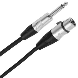 Plugger Female XLR 3p - male mono jack cable, 10 m PLUCABSXF3JMM10M00TO