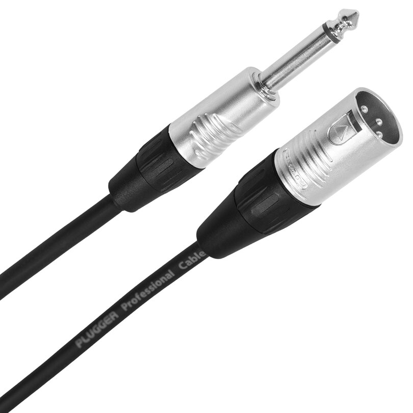Plugger Male XLR 3p - male mono jack cable, 3 m PLUCABSXM3JMM3M00TOU