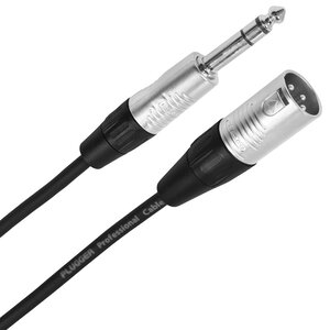 Plugger Male XLR 3p - male stereo jack cable, 1 m PLUCABSXM3JMS1M00TOU