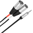 Plugger Male stereo mini-jack - male XLR 3p Y cable, 1 m PLUCABYMMSXM31M00TOU