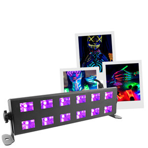 BoomTone DJ UV LED BAR 12X1W   BOOUVLEDBAR12X1W
